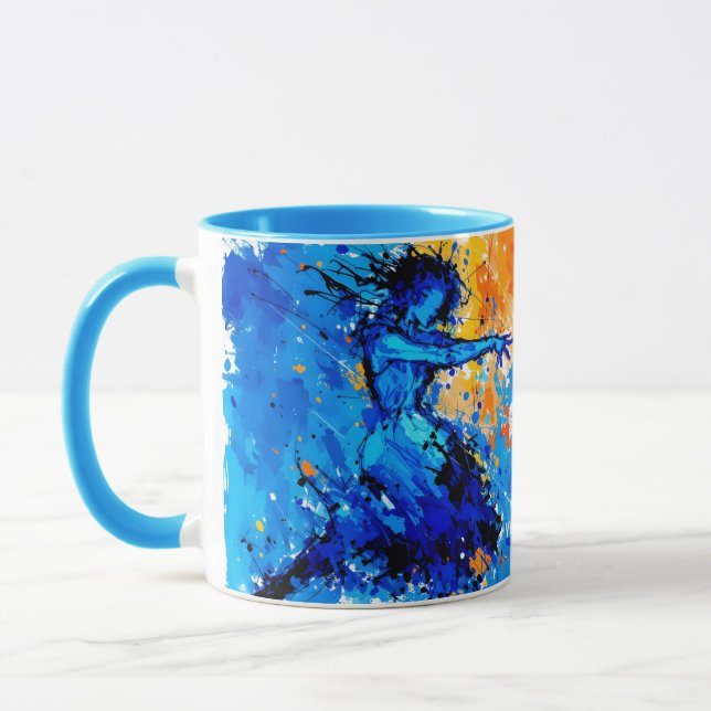 Caneca Fantasy Blue Orange Dancer (Esquerda)