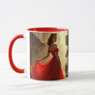 Caneca Fantasy - Bonita Lady Red Vress