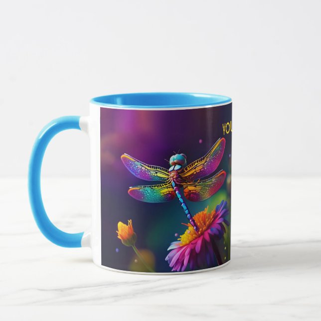 Caneca Fantasy Cuja Dragonfly Com Flor (Esquerda)