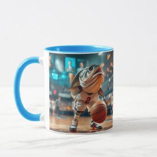 Caneca Fantasy Cujo Peixe Jogando Basquete