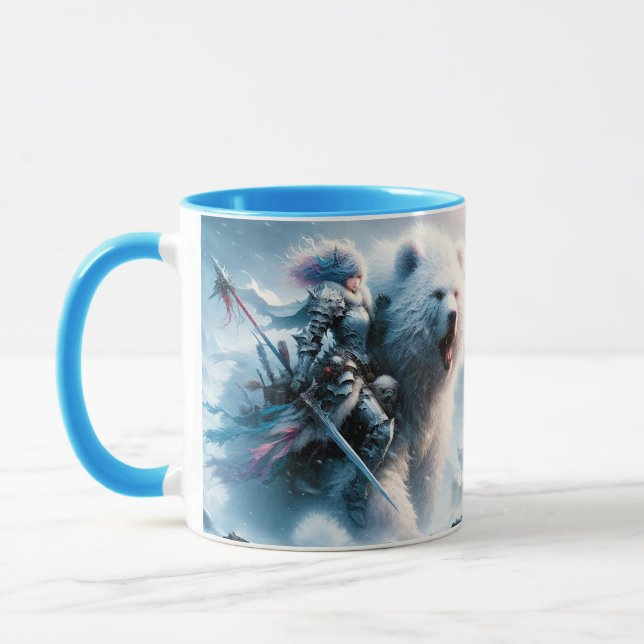 Caneca Fantasy Cute Bear Female Warrior (Esquerda)