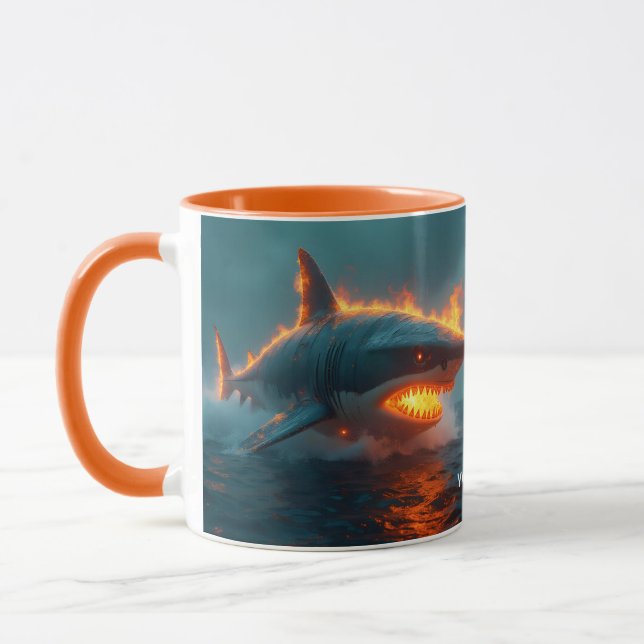 Caneca Fantasy Cute Fire Shark Sea (Esquerda)