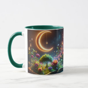 Caneca Fantasy Cute Moon Garden Book