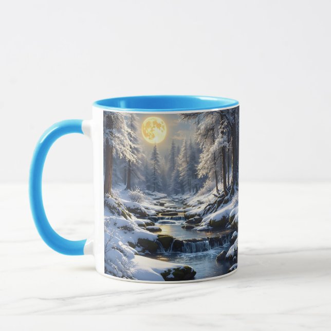 Caneca Fantasy Cute Moon Winter Forest (Esquerda)
