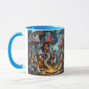 Caneca Fantasy Cute Mushroom Forest Reino