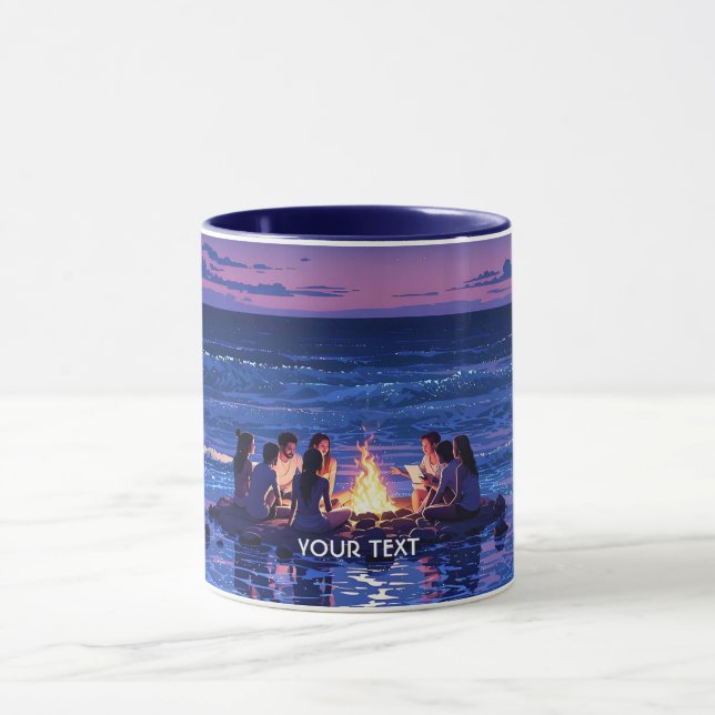 Caneca Fantasy Cute Night Sea Bonfire (Centro)