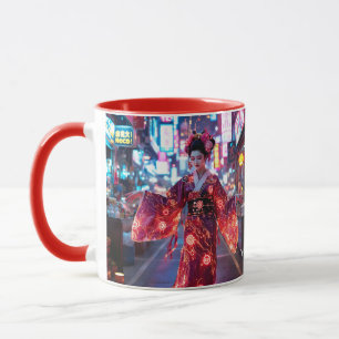 Caneca Fantasy Cute Red Cyber Kimono