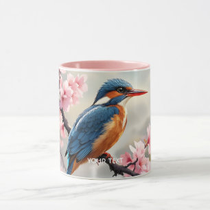 Caneca Fantasy Cute Sakura Bird Blue