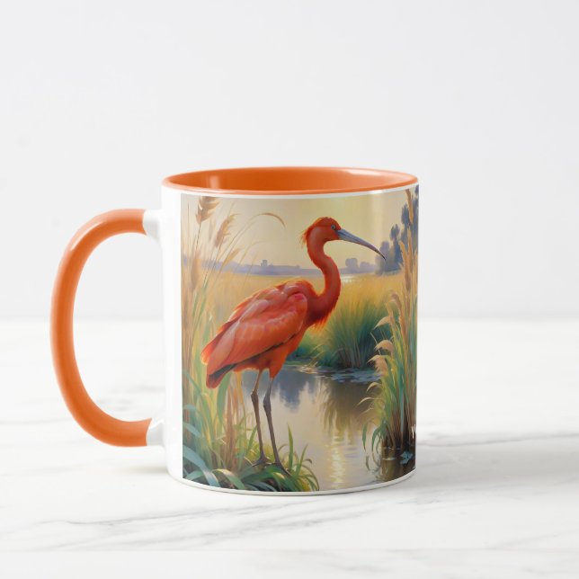 Caneca Fantasy Cute Scarlet Ibis Evening (Esquerda)