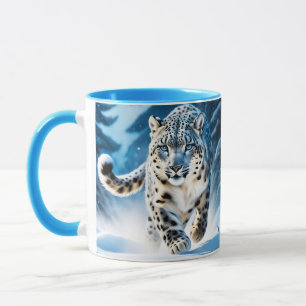Caneca Fantasy Cute Snow Leopard Correndo
