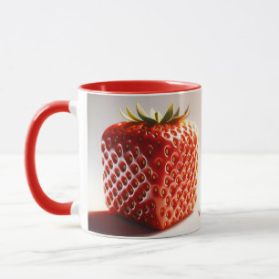 Caneca Fantasy Cute Square Red Strawberry