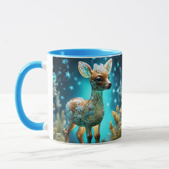 Caneca Fantasy Cute Vivid Glass Fawn Winter (Esquerda)