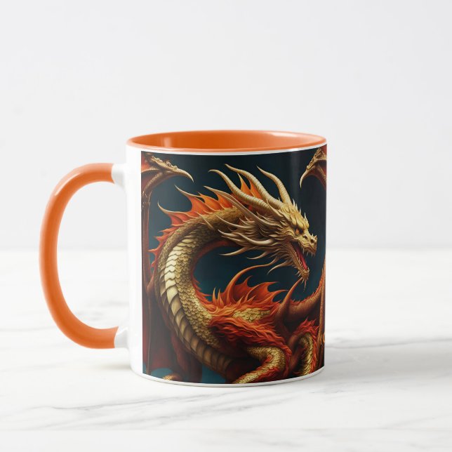 Caneca Fantasy Cute Vivid Majestésico Dragão Excelente (Esquerda)