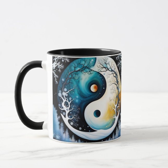 Caneca Fantasy Cute Vivid Yin-Yang Day Night (Esquerda)