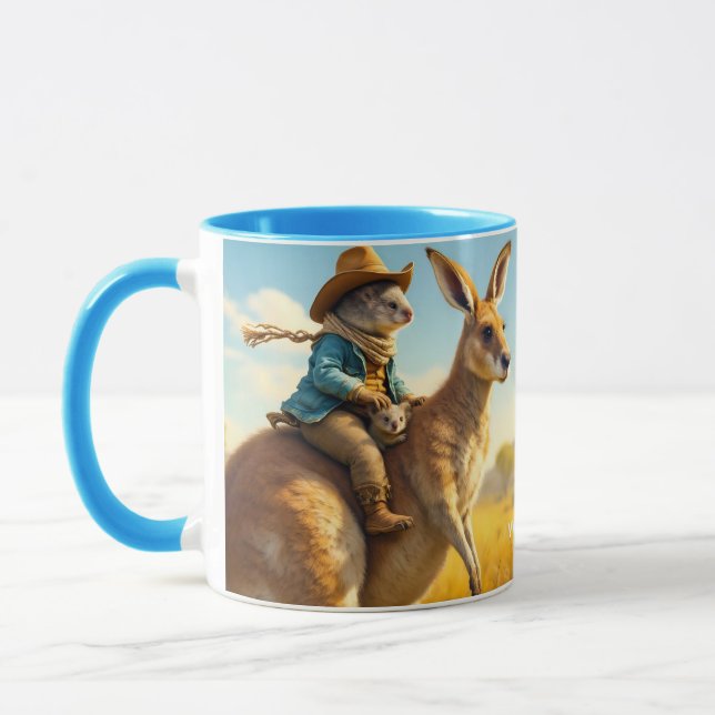 Caneca Fantasy Cute Wombat Kangaroo Koala (Esquerda)