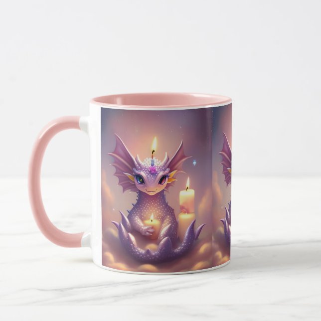 Caneca Fantasy Dragon com Velas de Aniversário (Esquerda)