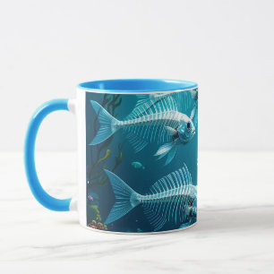 Caneca Fantasy - Escola de Peixe de Esqueleto