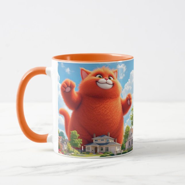Caneca Fantasy - Grande Gato Laranja (Esquerda)