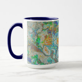 Caneca Fantasy Nature Abstract - Boho Colorful Art