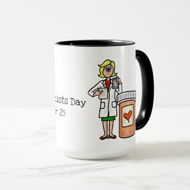 Caneca Farmacêutica Farmacêutica com Caneta de Garrafas (Frente Esquerda)