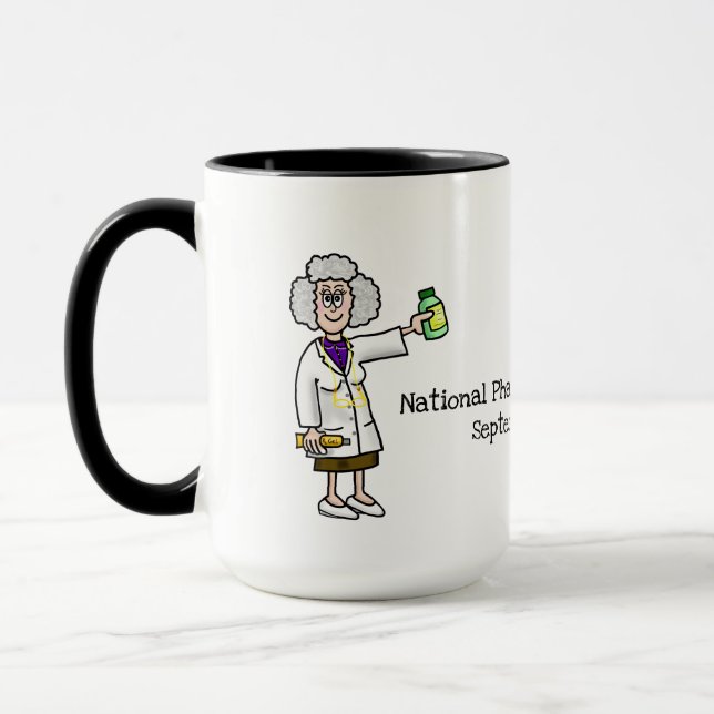 Caneca Farmacêutica Farmacêutica Mug, mais velha Dia dos  (Esquerda)