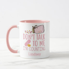 Caneca Farmacêutico Engraçado Rosa Personalizado/ Café Té