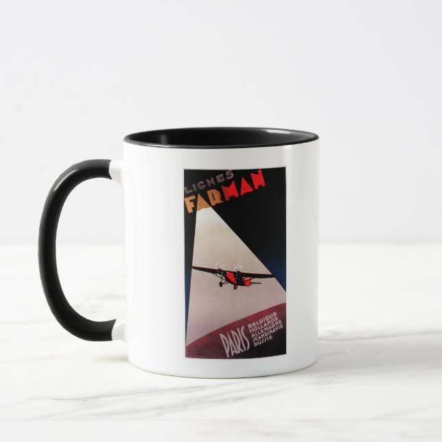 Caneca Farman Airlines Farman 300 Monoplane Promo Poste (Esquerda)