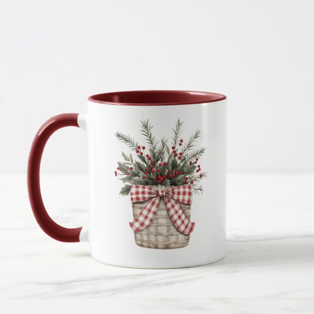 Caneca Farmhouse Country Christmas personalizado (Esquerda)
