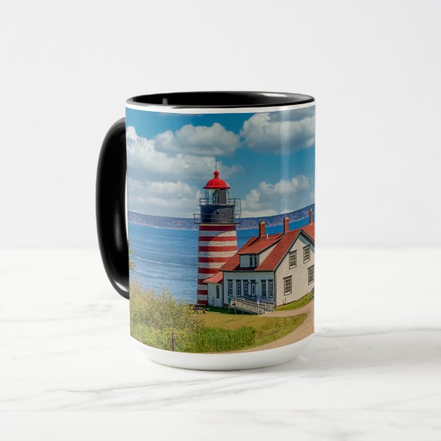 Caneca Farol de Cabeça de Oeste, Lubec, Maine (Frente Esquerda)