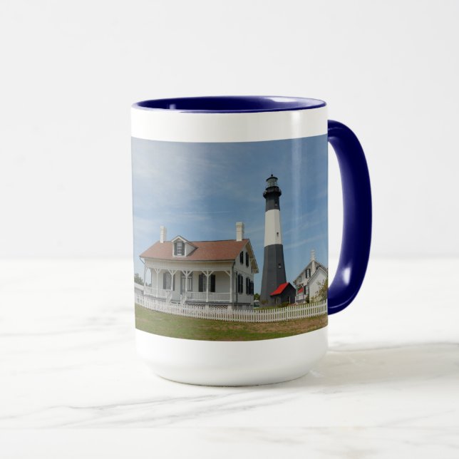 Caneca Farol de Tybee Island Georgia Mug (Frente Esquerda)