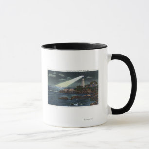 Caneca Farol principal de Portland na noite