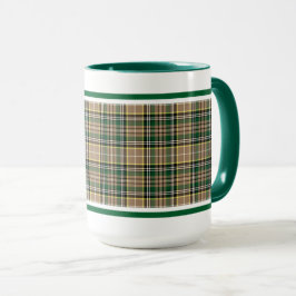 Caneca Farrell Tartan Pattern Tan Xadrez Irlandesa