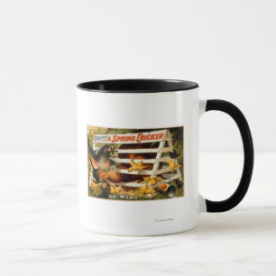 Caneca Farsa Engraçada de Selden, Um Frango Primavera Toc