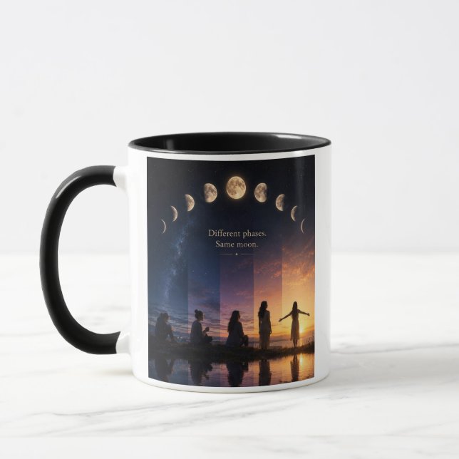 Caneca Fases Diferentes, Mesma Lua (Esquerda)