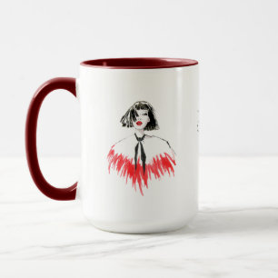 Caneca Fashion Art Black and Red #2 15oz Ringer
