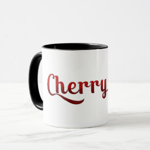 Caneca Fashion Gráfico do Tipo Vintage Retro Cereja Verm