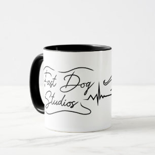 Caneca Fast Dog Studios Greyhound & Guitar Mug