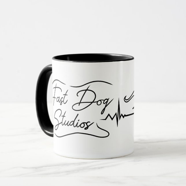 Caneca Fast Dog Studios Greyhound & Guitar Mug (Frente Esquerda)