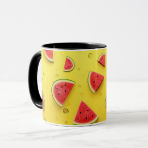 Caneca Fatia de Melancia Fofa Frutas de Desenho An