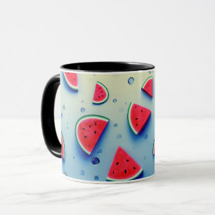 Caneca Fatia de Melancia Fofa Frutas de Desenho An