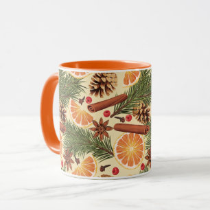 Caneca Fatias E Especiarias De Laranja