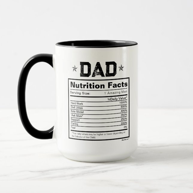 Caneca Fato Nutricional Para O Pai Padre Gift (Esquerda)