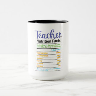 Caneca Fatos de Nutrição de Professores