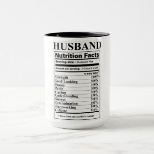 Caneca Fatos de Nutrição do Marido