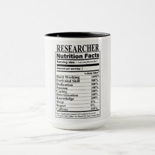 Caneca Fatos de Nutrição do Pesquisador