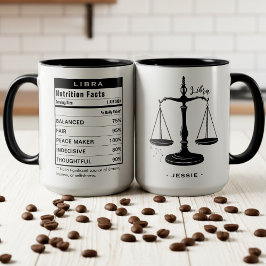 Caneca Fatos de Nutrição do Signo de Libra Astrologia