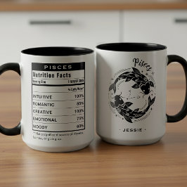 Caneca Fatos de Nutrição do Signo de Peixes Astrólogos