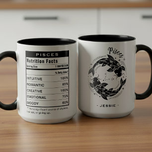 Caneca Fatos de Nutrição do Signo de Peixes Astrólogos