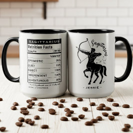 Caneca Fatos de Nutrição do Signo de Sagitário Astrologia