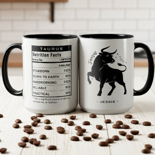 Caneca Fatos de Nutrição do Signo de Touro Astrologia